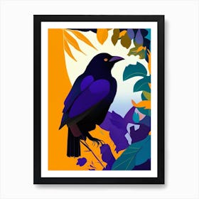 Crow Pop Matisse Bird Art Print