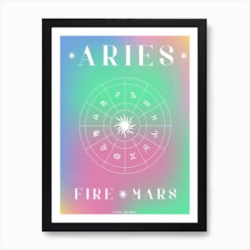 Aries Horoscope Art Print