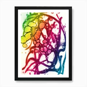 Watercolor Abstraction Colorful Rainbow 2 Art Print