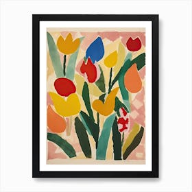 Tulips Flower Illustration 2 Art Print