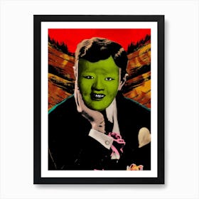 Mask Green Art Print