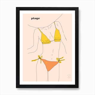 Illustration Of A Woman In Lingerie Art Print by Two Six Media - Fy