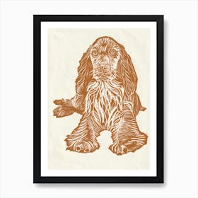 Cocker Spaniel Golden Brown Art Print