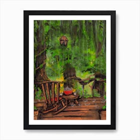 Cabin in the Rainforest Art Print