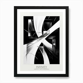 Infinity Abstract Black And White 2 Poster Art Print