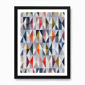 Quilted Triangles Art Print