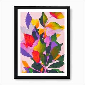 Grape Ivy Colourful Illustration Art Print