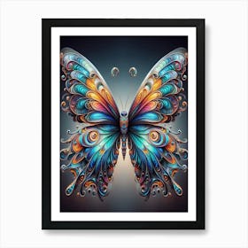 Psychedelic Butterfly 1 Art Print