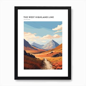 The West Highland Line Scotland 14 Hiking Trail Landscape Poster Art Print