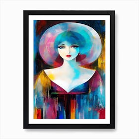 Woman In A Hat Art Print