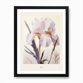 Floral Illustration Iris 2 Poster Art Print