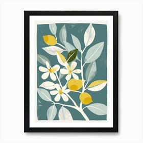 Lime Tree Flat Illustration 1 Art Print