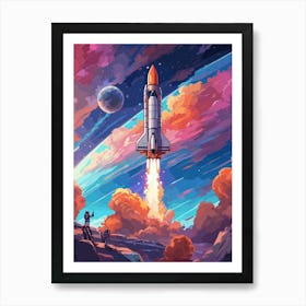 Space Explore Art Print