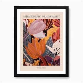 Fall Botanicals Cyclamen 3 Poster Art Print