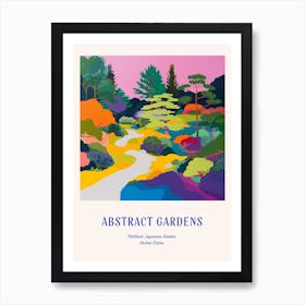 Colourful Gardens Portland Japanese Garden Usa 3 Blue Poster Art Print