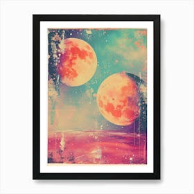 Moon Abstract Polaroid Inspired Art Print