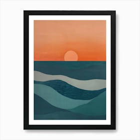 Sunset Over The Ocean 37 Art Print