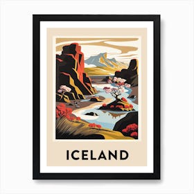Iceland 4 Vintage Travel Poster Art Print