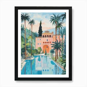 Portofino Mansion With A Pool 0 Art Print