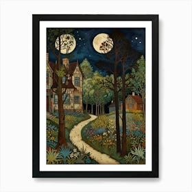 William Morris Night In The Country Art Print