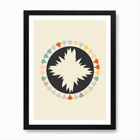 Colourful Explosion Abstract Minimal Art Print