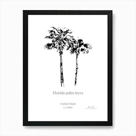 Florida Palm Trees 1 Art Print