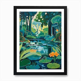 Lotusland Garden Usa Painting 2 Art Print