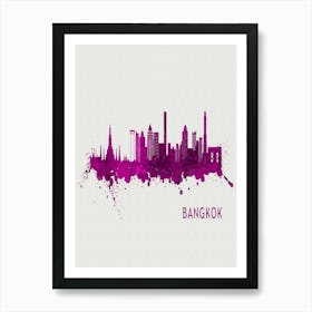 Bangkok Thailand City Purple Art Print