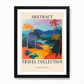 Abstract Travel Collection Poster Sao Tome And Principe 4 Art Print