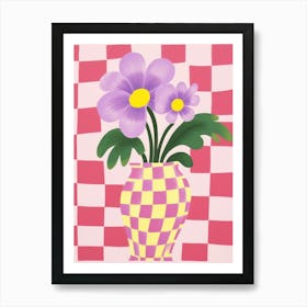 Pansies Flower Vase 1 Art Print