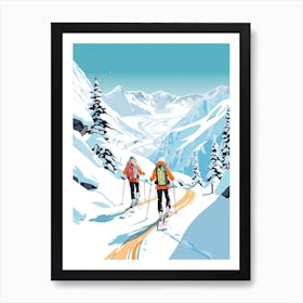 Verbier   Switzerland, Ski Resort Illustration 1 Art Print