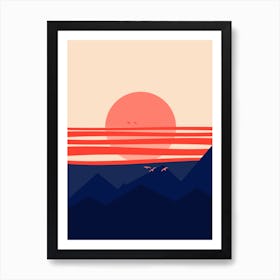 Minimal Sunset 4 Art Print