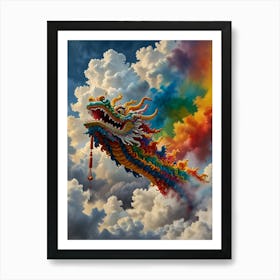 Dragon In The Sky Art Print