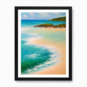 Galley Bay Beach Antigua Monet Style Art Print