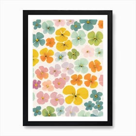 Pansy Pastel Floral 1 Flower Art Print