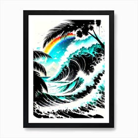 Rainbow Over The Ocean 1 Art Print