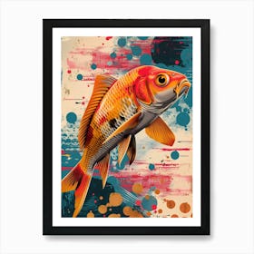 Koi Fish, Vibrant, Pop Art Art Print