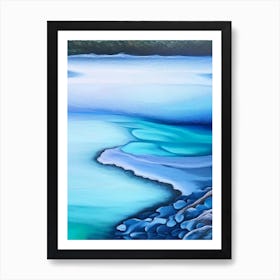 Shoreline Waterscape Marble Acrylic Painting 1 Art Print