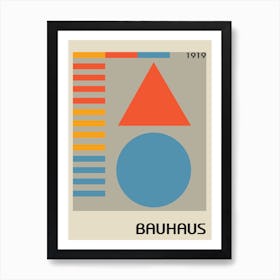 Bauhaus Ausstellung Orange, Blue, Yellow Art Print