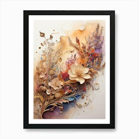 Flowers In Watercolour Art Print