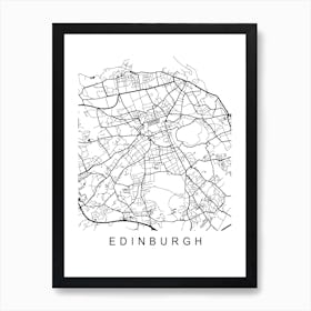 Edinburgh Map Art Print