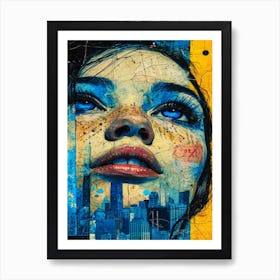 Thought Of You - Blue Eyes Wonder Art Print