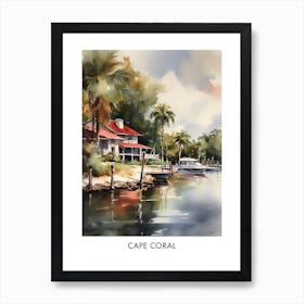 Cape Coral Watercolor 1 Travel Poster Art Print