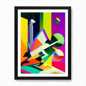 Space Probe Abstract Modern Pop Space Art Print