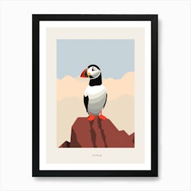 Minimalist Puffin 1 Bird Poster Art Print