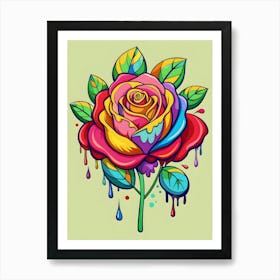 Colorful Rose 1 Art Print