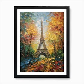 Eiffel Tower Paris France Monet Style 1 Art Print
