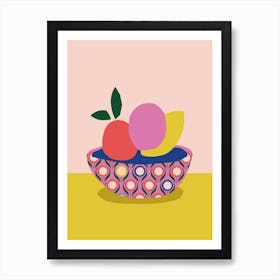 Summer Fruits Yellow Art Print