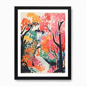 Nong Nooch Tropical Garden, Thailand In Autumn Fall Illustration 2 Art Print