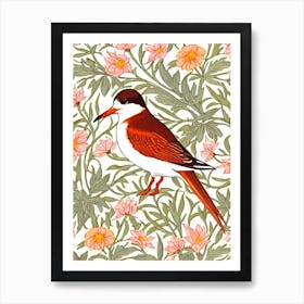 Common Tern William Morris Style Bird Art Print